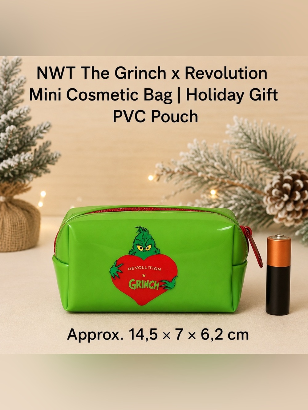The Grinch x Revolution Small Cosmetic Bag Limited Edition - Makeup Revolution